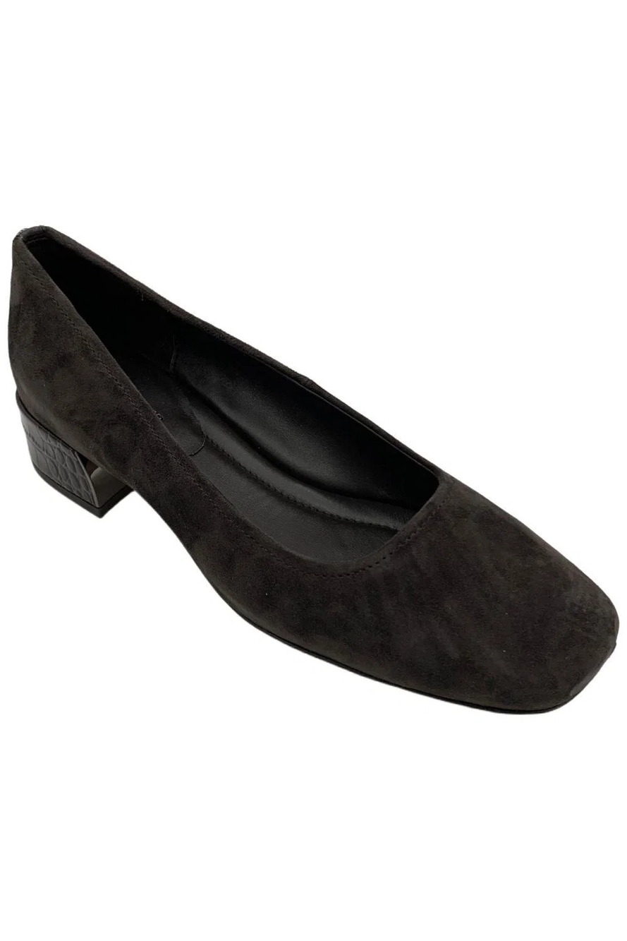 Donald Pliner Women's Drew Stretch Suede Slip-On Heel Brown - Medium